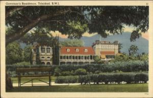 Trinidad Governor's Residence Linen Used Postcard