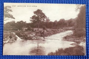 Vintage River Aeron (River Aryon) Aberayron Wales Sepiatone Series Postcard