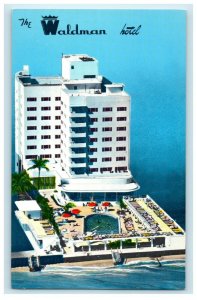 1951 Waldman Hotel 43rd Street, Miami Beach Florida FL Vintage Postcard