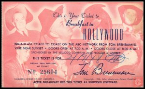 This is your Ticket to Breakfast in Hollywood