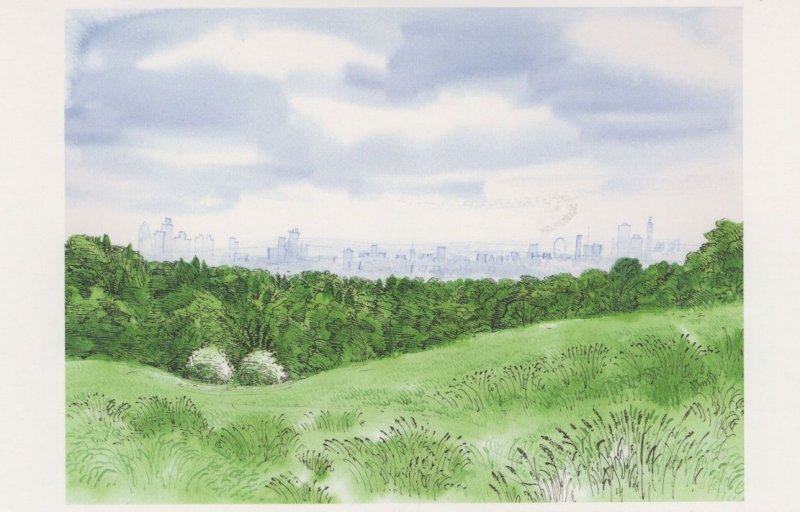 Hampstead Heath from Kenwood in July London Painting Postcard