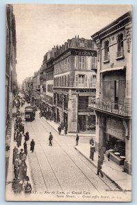 Brest Brittany France Postcard Siam Street Great Coffee House c1910