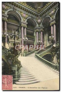 Old Postcard Paris L & # 39Escaller L & # 39Opera