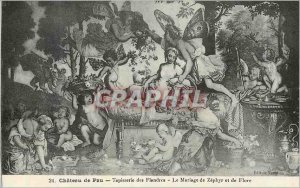 Old Postcard Chateau de Pau Tapestry of Flanders Zephyr and Flora