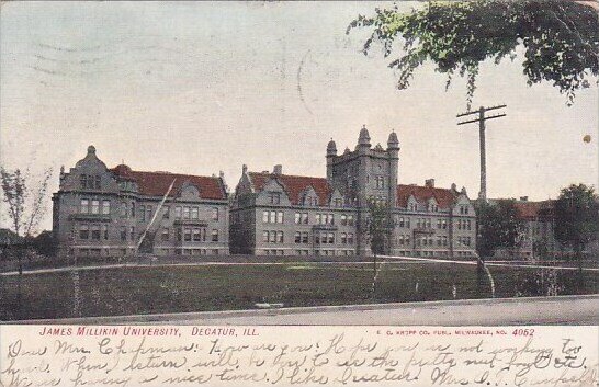 James Millikin University Decatur Illinois 1907