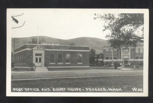 RPPC PROSSER WASHINGTON POST OFFICE COURT HOUSE REAL PHOTO POSTCARD