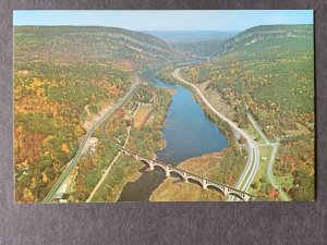 Airview Of Delaware Water Gap DE Chrome Postcard H2337081215