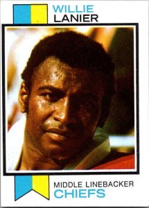 1973 Topps Football Card Willie Lanier Kansas City Chiefs sk2532