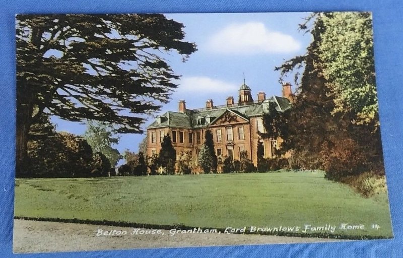 Vintage Postcard Belton House Grantham Lord Brownlow's Family Home  C1