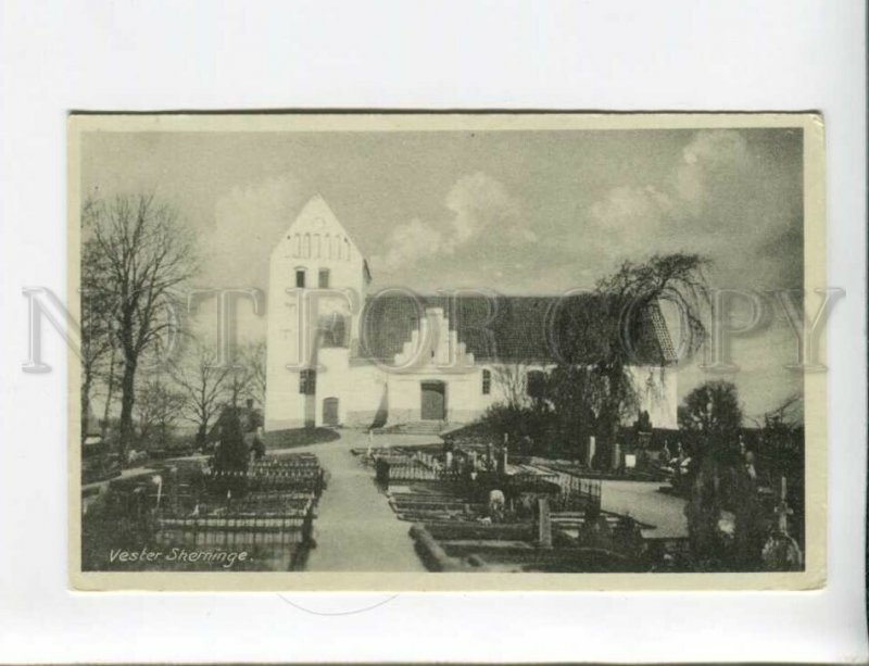 3173375 DENMARK Vester Skerninge Cemetery Vintage postcard