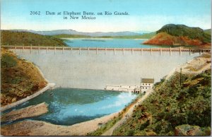 Postcard NM - Dam at Elephant Butte on Rio Grande in New Mexico