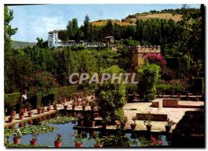Postcard Modern Granada Alhambra
