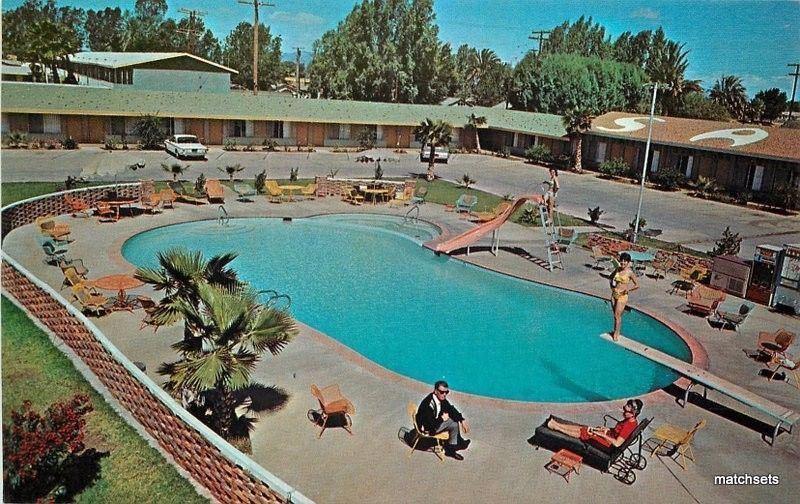 1960s Mojave Desert California Pool Sahara Motor Hotel Blythe Smith 3219