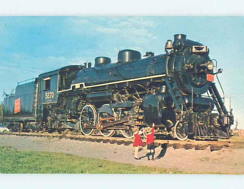 Pre-1980 STEAM LOCOMOTIVE TRAIN AT NATURAL PARK Moncton New Brunswick NB hn2376