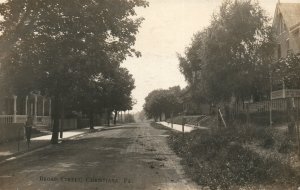 CHRISTIANA PA BROAD STREET ANTIQUE REAL PHOTO POSTCARD RPPC