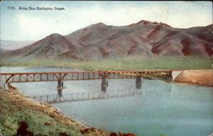Huntington Oregon OR Bridge c1910 Vintage Postcard