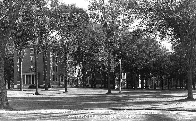 Waterville ME Old Colby College Campus RPPC Real Photo Postcard