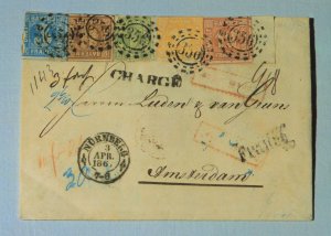 1861 Bayern German Letter To Amsterdam Postmark Postcard