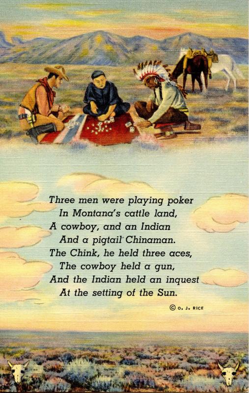 Ethnic Poem - Cowboy, Indian and Chinaman