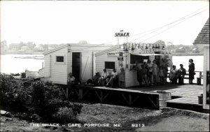 Cape Porpoise ME The Shack LOBSTER & ICE CREAM Real Photo Postcard