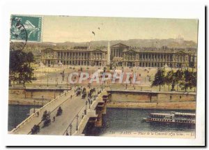 Paris (8th) Postcard Old Place de la Concorde and the Seine