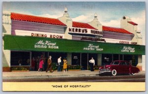 K31/ Santa Barbara California Postcard Linen Kerry's Restaurant 171