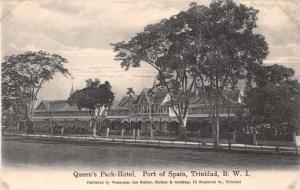 PORT OF SPAIN TRINIDAD BRITISH WEST INDIES~QUEENS PARK HOTEL~WATERMAN POSTCARD