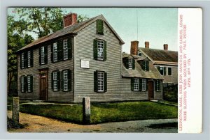 Lexington MA-Massachusetts, John Hancock, Samuel Adams, Revere Vintage Postcard