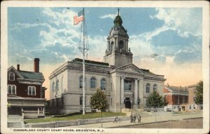 Bridgeton NJ Cumberland County Court House Vintage Postcard