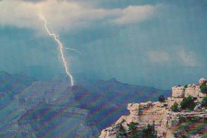 Arizona Grand Canyon Storm With Lightning