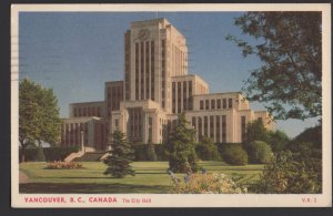 Canada British Columbia VANCOUVER The City Hall pm1955 ~ WB