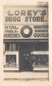 Lorey's Drug Store, Nyal Family Remedies Real Photo Unused very light wear le...