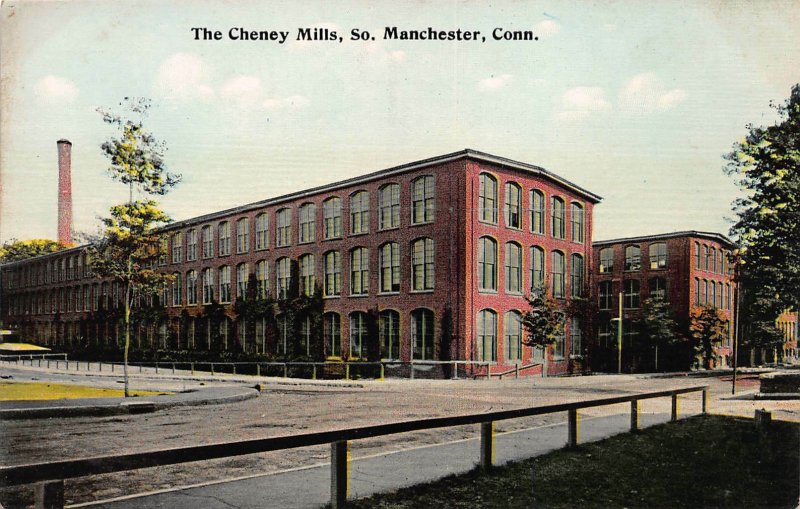 The Cheney Mills, South Manchester, Connecticut, 1914 Postcard, Unused