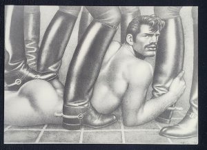 Tom of Finland Boots Vintage 1980 erotica  Gay Homosexual Drawing Blank Card