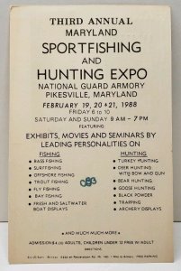 Maryland Sporting & Hunting Expo National Guard Armory Advertising Postcard A5