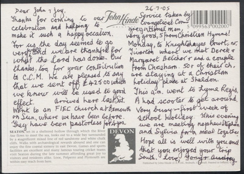 Devon Postcard - View of Seaton     RR2853