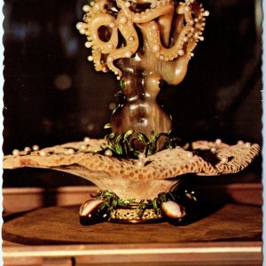c1980s KY Octopus Carved Rhinoceros Horn Pearls Lg PC Headley Jewelry Museum M34