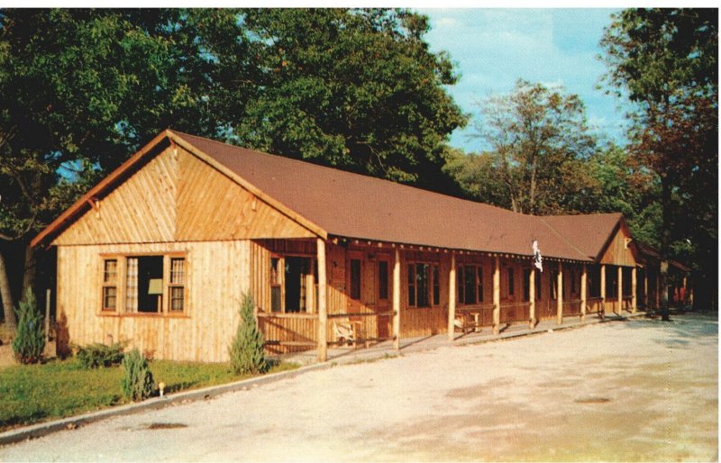 VINTAGE POSTCARD EL RANCHO MOTEL 35 MILES FROM CHICAGO ILLINOIS 1953