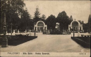 Palmero Italy Villa Giulia Veduta Generale Real Photo Vintage Postcard