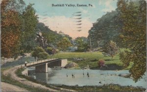 Postcard Bushkill Valley Easton PA 1914