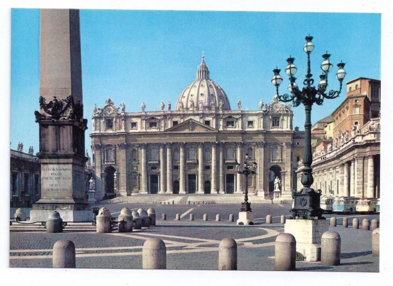 Rome Italy Vatican St Peters Basilica Church Postcard