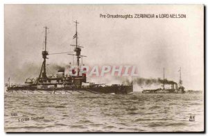 Old Postcard Boat War Zealandia pre-dreadnought battleship Lord Nelson