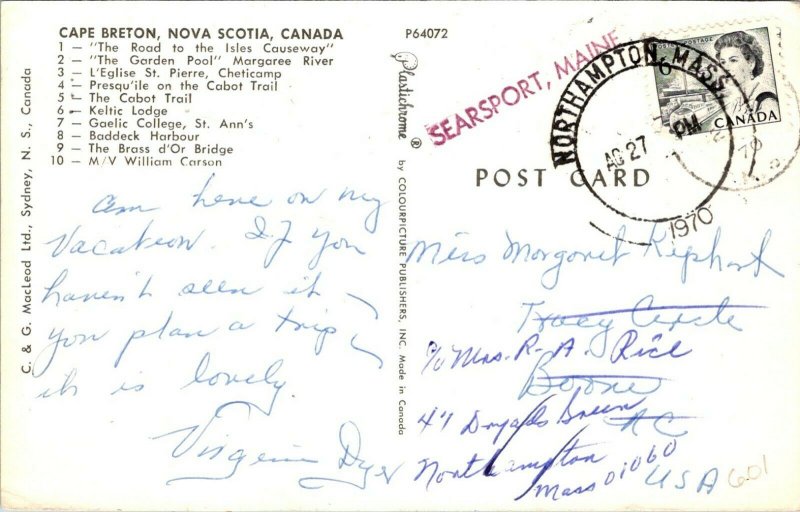 Cape Breton Island Nova Scotia Postcard
