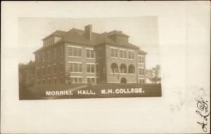 Durham NH Morrill Hall - College c1910 Real Photo Postcard