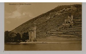 Germany - Along the Rhine, Ehrenfels Castle Ruins, Mauseturm (customs house)