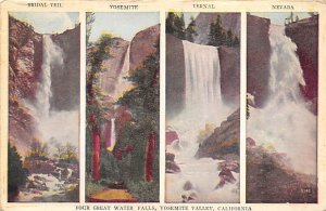Four Great Water Falls Yosemite Valley CA
