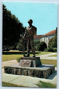 c1950's Doughboy Statue Tribute To Foot Soldiers Fort Benning Georgia Postcard