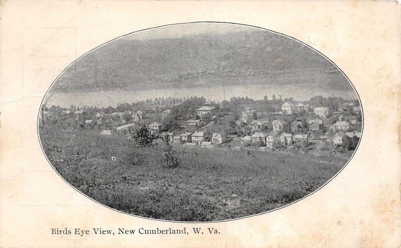 E77/ New Cumberland West Virginia Postcard 1907 Birdseye View River Homes 7