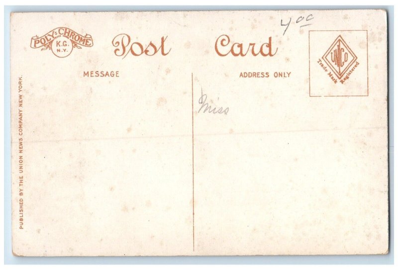 c1910 Steamship Priscilla Fall River Line Cruiser Steamer Poly Chrome Postcard