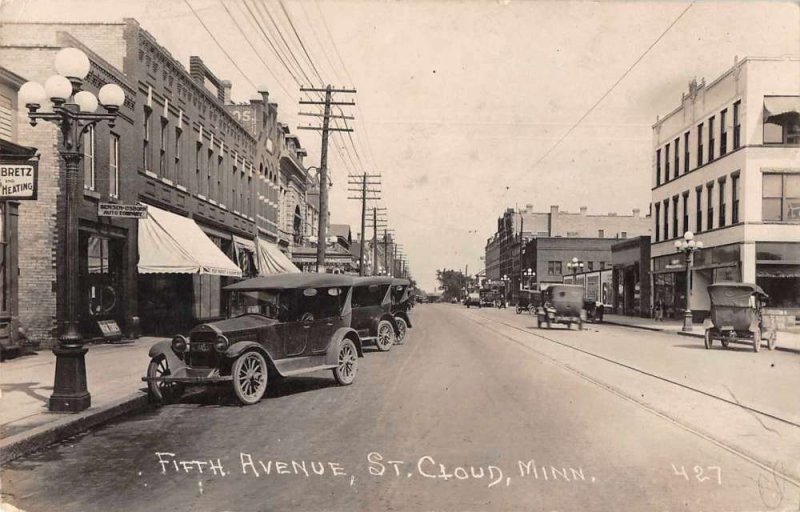 St Cloud Minnesota Fifth Avenue Real Photo Vintage Postcard JI658307